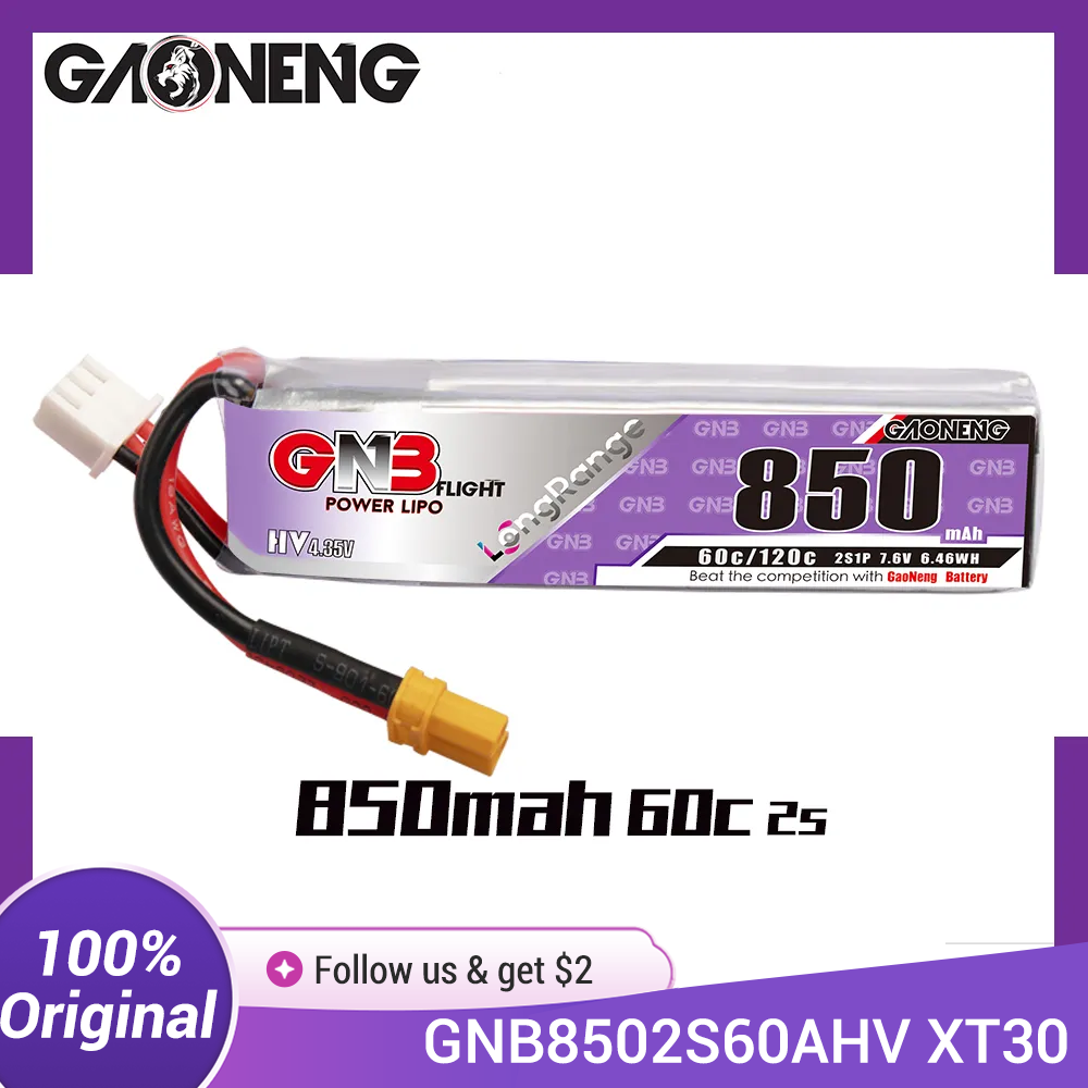 Drone Rc Race - GAONENG GNB LiPo Battery 850mAh 2S