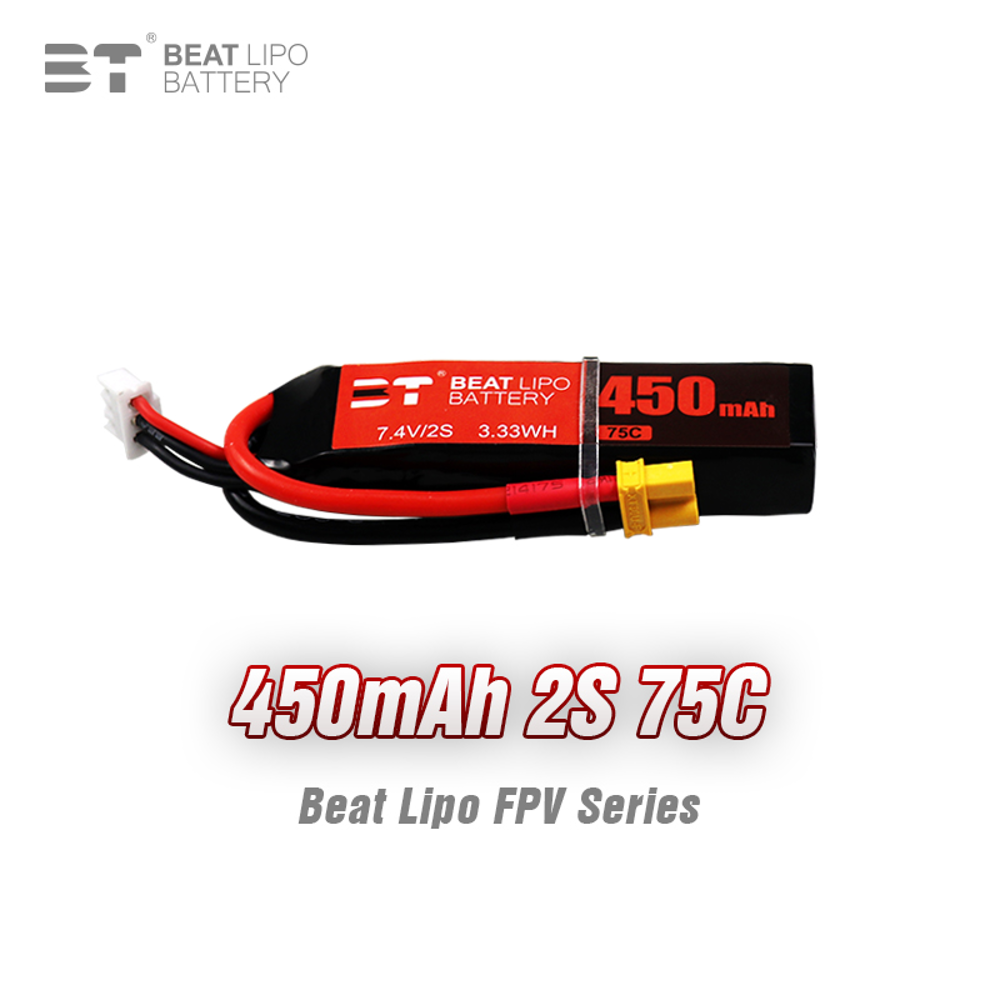 BEAT 2S 7.4V 450mAh 75C LiPo B - Drone Rc Race 评论和价格