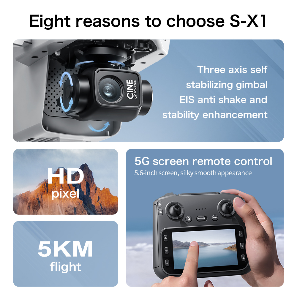 Original S-X1 Drone 8K HD Prof - Drone X1 Rc 评论和价格