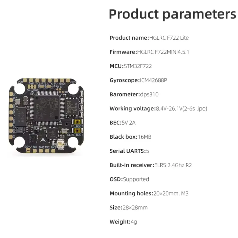 HGLRC SPECTER F722 Lite Flight - Betaflight Flight Controller 评论和价格