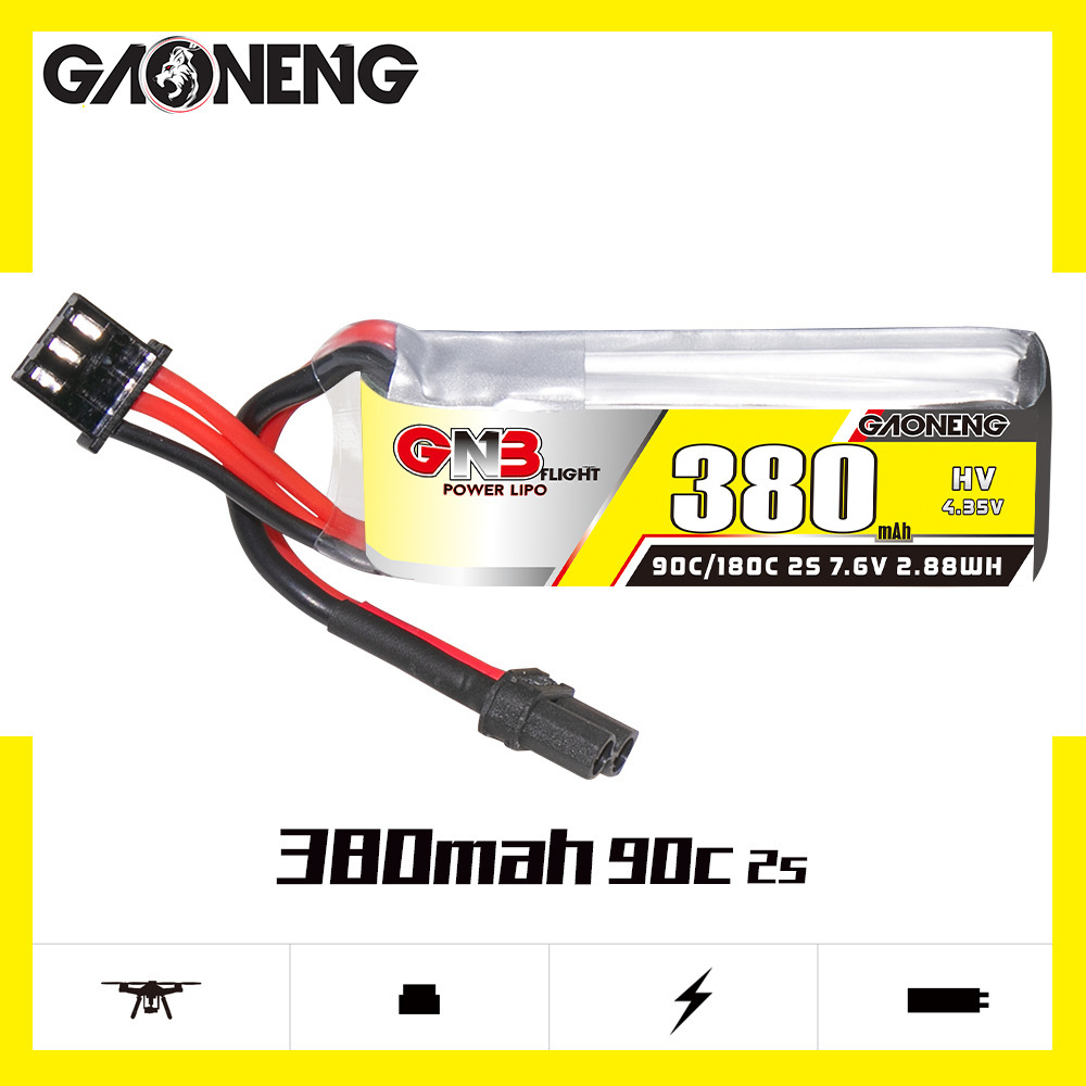 GNB 2S 7.6V 380mAh 90C/180C Li - Drone Rc Race 评论和价格