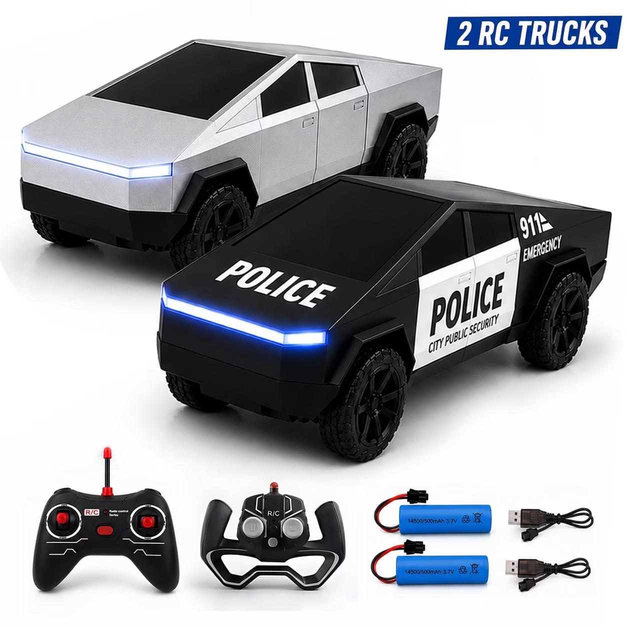 2PCS RC Cyber Truck Toys Remot - Drone Rc Bolide 评论和价格